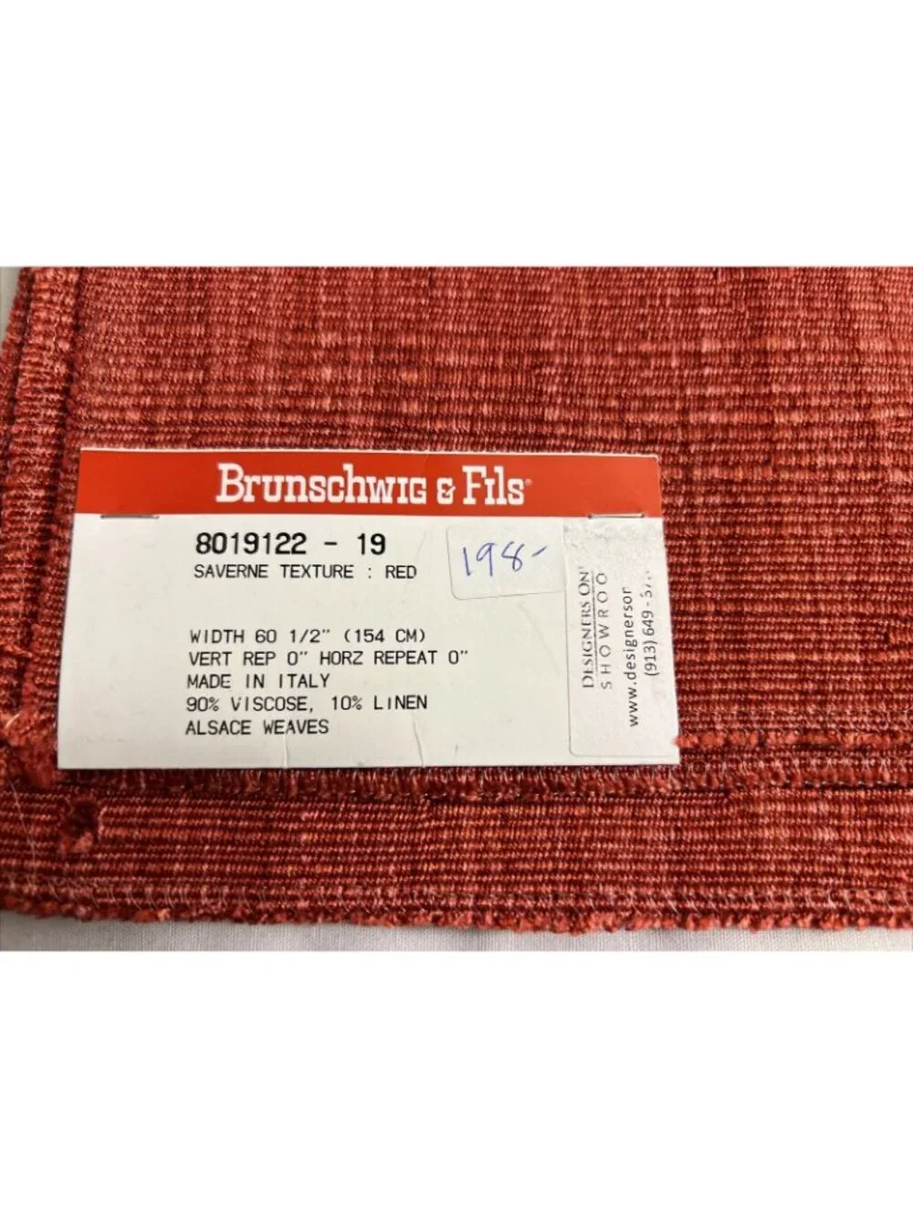 Lot of 4 Brunschwig & Fils Saverne Texture Upholstery Remnant Fabric